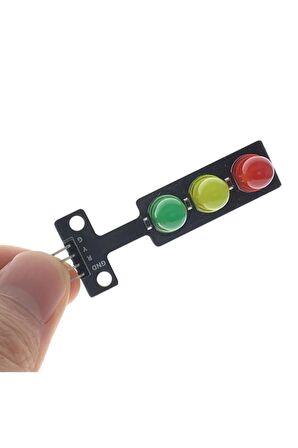 Trafik Işık Led Modülü 5v Ortak Katot 8mm Led Kırmızı Sarı Yeşil
