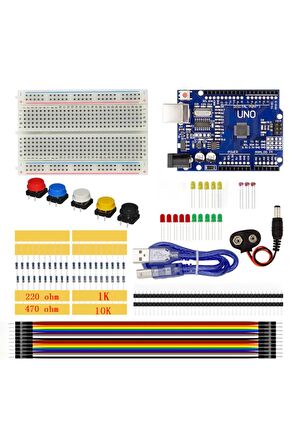 Elektronik Başlangıç Seti Arduino Uno R3 Starter Kit Kutulu 78 Parça