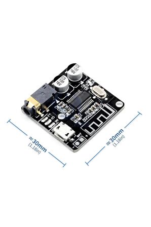 Vhm-314 Micro Usb Bluetooth Kablosuz Ses Mp3 Modül Amfi Müzik Çalma Kartı Dc 5v Lityum Pil