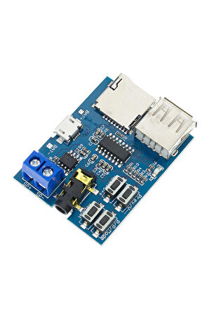 Tfu Mp3 Wav Ses Müzik Çalma Kartı 3w Amfi Micro Sd Usb Flash Okuyucu 3.5mm Ses Soketi