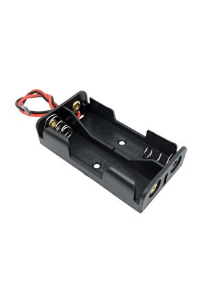 2'li 1,5v Aa Kalem Pil Kutusu Yuvası 2x1,5v Kablolu Batarya Pil Tutucu