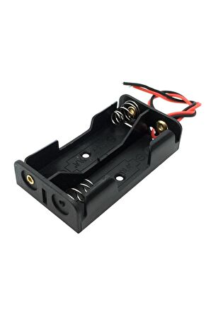 2'li 1,5v Aa Kalem Pil Kutusu Yuvası 2x1,5v Kablolu Batarya Pil Tutucu