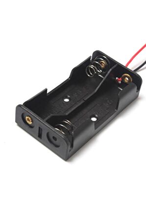2'li 1,5v Aa Kalem Pil Kutusu Yuvası 2x1,5v Kablolu Batarya Pil Tutucu