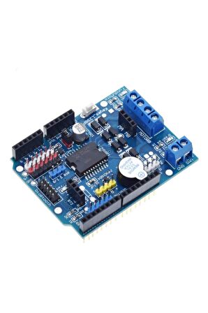 L298 Motor Sürücü Shield 12v 2x Dc Motor 1x Step Motor Buzzer