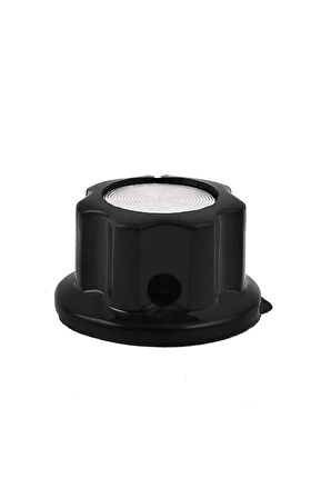 Plastik Pot Başlığı 16mm Siyah Gümüş Rotary Enkoder Ses Kontrol