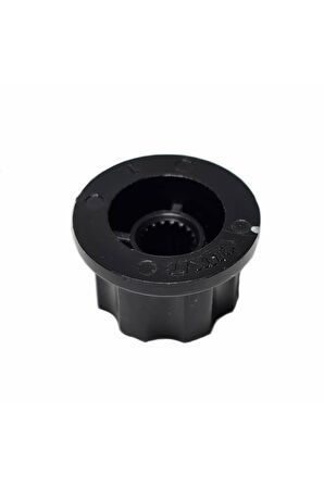 Plastik Pot Başlığı 16mm Siyah Gümüş Rotary Enkoder Ses Kontrol