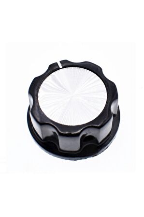 Plastik Pot Başlığı 16mm Siyah Gümüş Rotary Enkoder Ses Kontrol