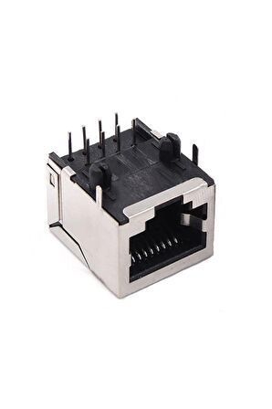 8p8c Metal Rj45 Soket Ethernet Bağlantı Soketi 8 Pin Pcb Montaj