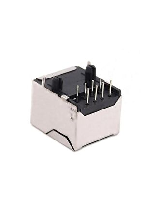 8p8c Metal Rj45 Soket Ethernet Bağlantı Soketi 8 Pin Pcb Montaj
