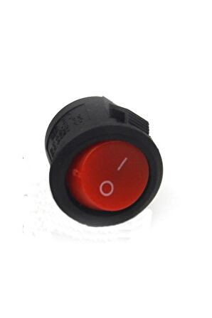 Yuvarlak 2 Pin Anahtar Rocker Switch Mini Buton Kırmızı Aç Kapa