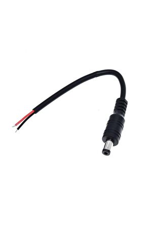 5.5mm X 2.1mm 15cm Adaptör Kablosu Erkek 22awg 80 Derece 300v