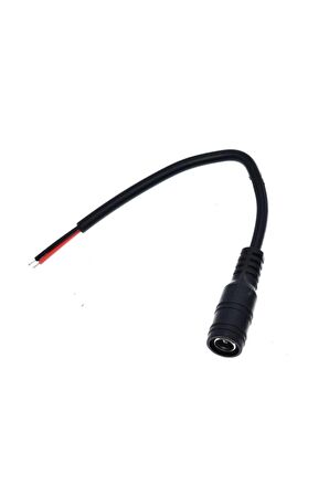 5.5mm X 2.1mm 15cm Adaptör Kablosu Dişi 22awg 80 Derece 300v