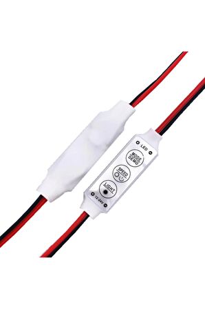 Dc 12-24v 3 Tuş Led Dimmer Hafızalı 12a 3 Modlu 5050 3528 5630