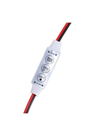 Dc 12-24v 3 Tuş Led Dimmer Hafızalı 12a 3 Modlu 5050 3528 5630