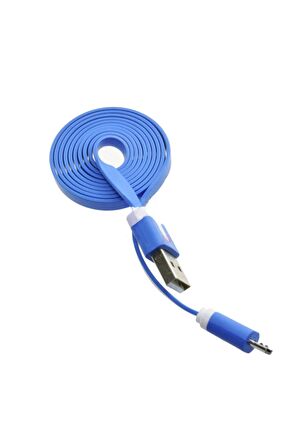 1m Micro Usb Kablo Mavi 1 Metre 480 Mbps Usb 2.0 Hot Swap
