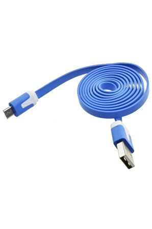 1m Micro Usb Kablo Mavi 1 Metre 480 Mbps Usb 2.0 Hot Swap