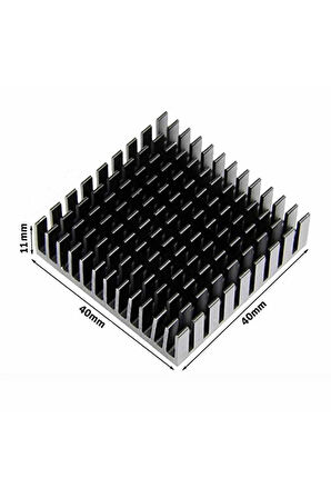 Aluminyum Soğutucu 4x4cm Altın Renk 40x40mm 143 Kanat Pasif Radyatör Peltier