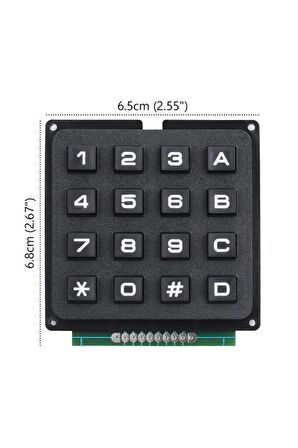 4x4 Matrix Tuş Takımı Keyboard Keypad 16 Buton Alarm Şifre