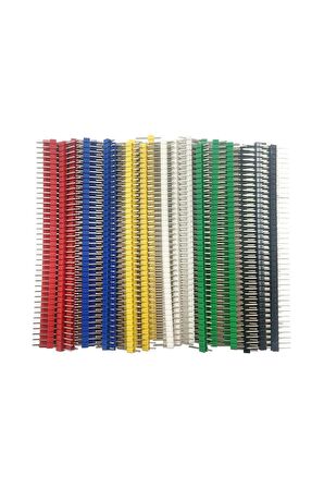 30 Adet 40 Pin Erkek Header Seti 6 Renkli 2.54mm Kırılabilir
