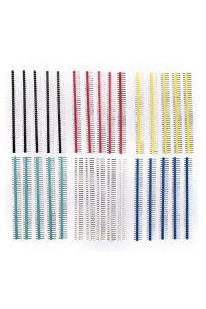 30 Adet 40 Pin Erkek Header Seti 6 Renkli 2.54mm Kırılabilir