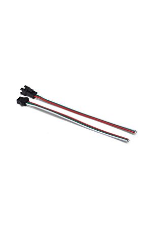 3 Pin Jst Sm 10cm Kablo Çifti Erkek Dişi Bağlantı Soketi Led