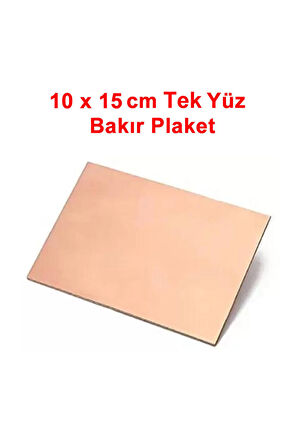 10x15cm Tek Yüz Bakır Plaket Pcb Elektronik Baskı Devre Prototip Test Deney Deneme Kartı Fr4 Levha
