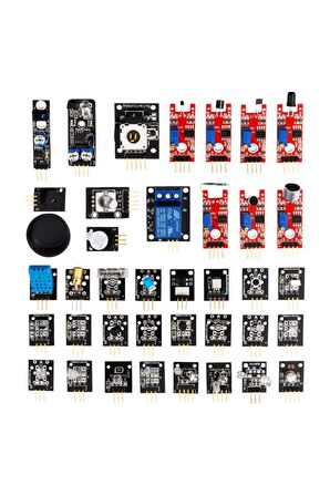 Arduino 37 Parça Sensör Seti Sıcaklık Nem Işık Ses Renk Alev