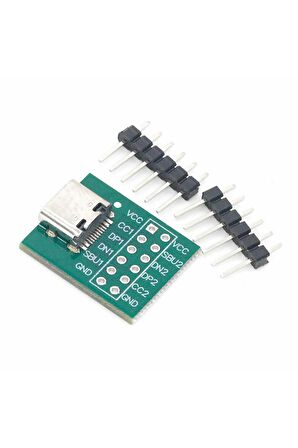 Usb Type C To 12 Pin Dip Çevirici Pcb Adaptör Kart