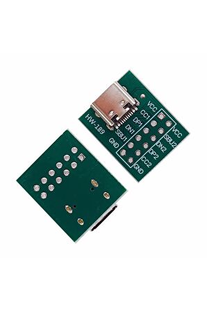 Usb Type C To 12 Pin Dip Çevirici Pcb Adaptör Kart