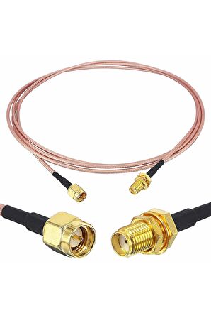 Rg316 100cm Erkek Dişi Sma Kablo 1 Metre Rf Uzatma Kablosu 50 Ohm Uyumlu