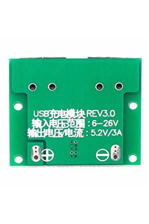 6-24v To 5v 3a Dual Usb Çıkış Voltaj Düşürücü Hw-681 2xusb Çıkış