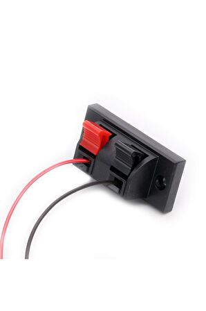 2 Li Hoparlör Terminal Soketi Panel Montaj Tip Yaylı Speaker Ses