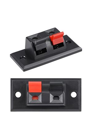 2 Li Hoparlör Terminal Soketi Panel Montaj Tip Yaylı Speaker Ses