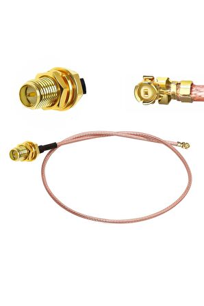 30 cm Rp Sma Dişi Ipex Mhf1 Rf Bağlantı Kablosu 0-6ghz Altın Kaplama
