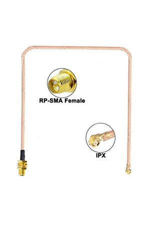 30 cm Rp Sma Dişi Ipex Mhf1 Rf Bağlantı Kablosu 0-6ghz Altın Kaplama