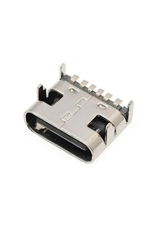 Type-c Usb Soket 6 Pin Smd Usb 3.1 Cep Tel. Konnektör Şarj Dişi