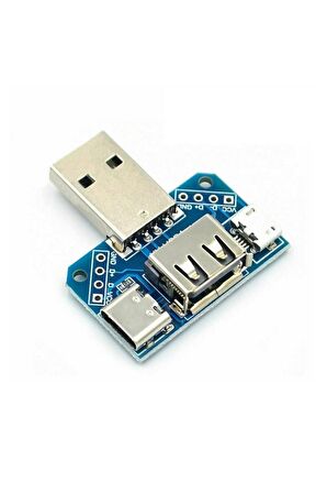 Usb To Type C Micro Usb Erkek Dişi Usb Port Konnektör Şarj Soket