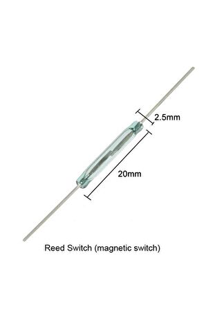 14mm Reed Röle Anahtar Sensör Switch Manyetik Alan Mıknatıs