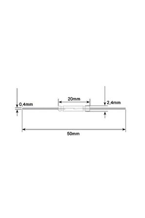 14mm Reed Röle Anahtar Sensör Switch Manyetik Alan Mıknatıs