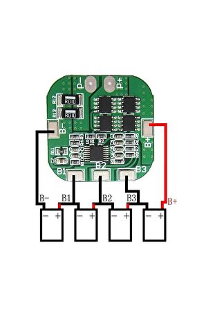 Li-ion 18650 16.8 V 4s 20 A Lityum Batarya Bms Koruma Kartı