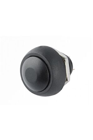 12mm Pbs-33b 2 Pin Push Buton Siyah On Off 1a 250v Yuvarlak Su Geçirmez Anahtar