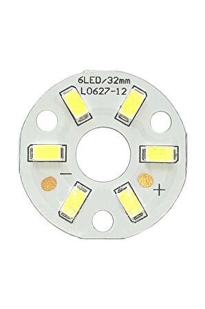 5730 12v 3w 32mm Beyaz Led Modül Aluminyum Pcb 6 Led Lamba Aydınlatma