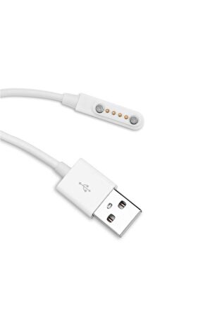 Usb 4 Pin Pogo Kablo Akıllı Saat Manyetik Sabitleyici Şarj Kablosu Usb 2.0