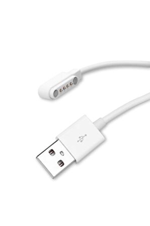 Usb 4 Pin Pogo Kablo Akıllı Saat Manyetik Sabitleyici Şarj Kablosu Usb 2.0