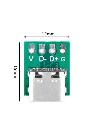 Usb Type C 4 Pin Dıp Çevirici Pcb Usb Dip Adaptör Kart