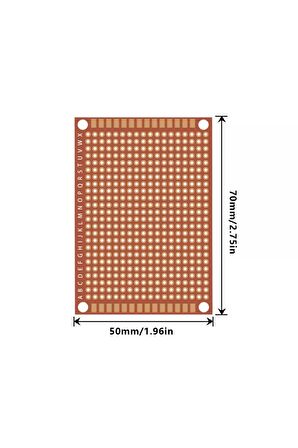 5x7cm Pertinaks Proto Pcb 18x24=432 Adet Bakır Delik 2.54mm