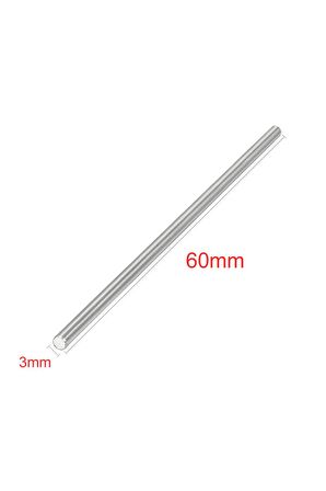 3mm X 60mm Metal Mil Çelik Çubuk Aks Oyuncak Rc Araba Robot (10 ADET)