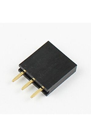3 Pin Tek Sıra Dişi Header 180 Derece 1x3 Pin 2.54mm Soket Konnektör