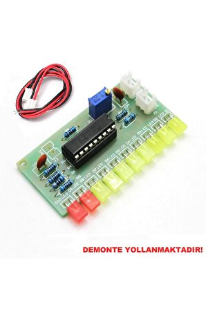 Demonte Lm3915 10 Led Vumetre Kit Dıy Led Elektronik Ses Müzik