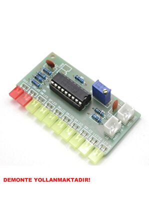 Demonte Lm3915 10 Led Vumetre Kit Dıy Led Elektronik Ses Müzik